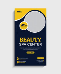 Beauty Spa Salon Facebook and Instagram story template