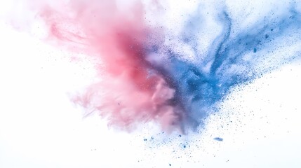 Fototapeta premium digital technology blue pink powder smoke poster background