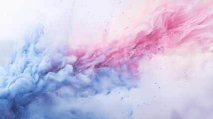 Obraz premium digital technology blue pink powder smoke poster background