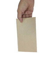 Hand offering a brown envelope,passing envelope, communication, connection