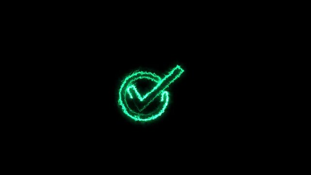  checkmark animation and double check icon. Yes tick. Correct check mark symbol. 