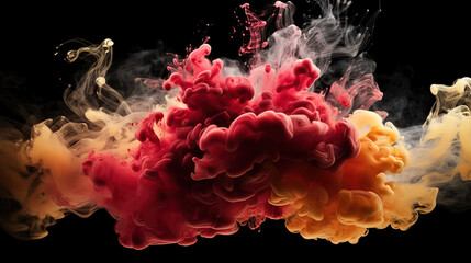 Obraz premium Gorgeous abstract artwork, with bold brushstrokes, splashes of colors