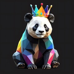 Majestic Panda with a Crown