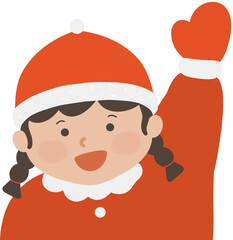 크리스마스 인사하는 귀여운 어린이