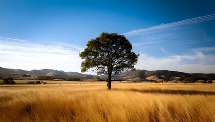 Fototapeta premium Isolated tree in the field