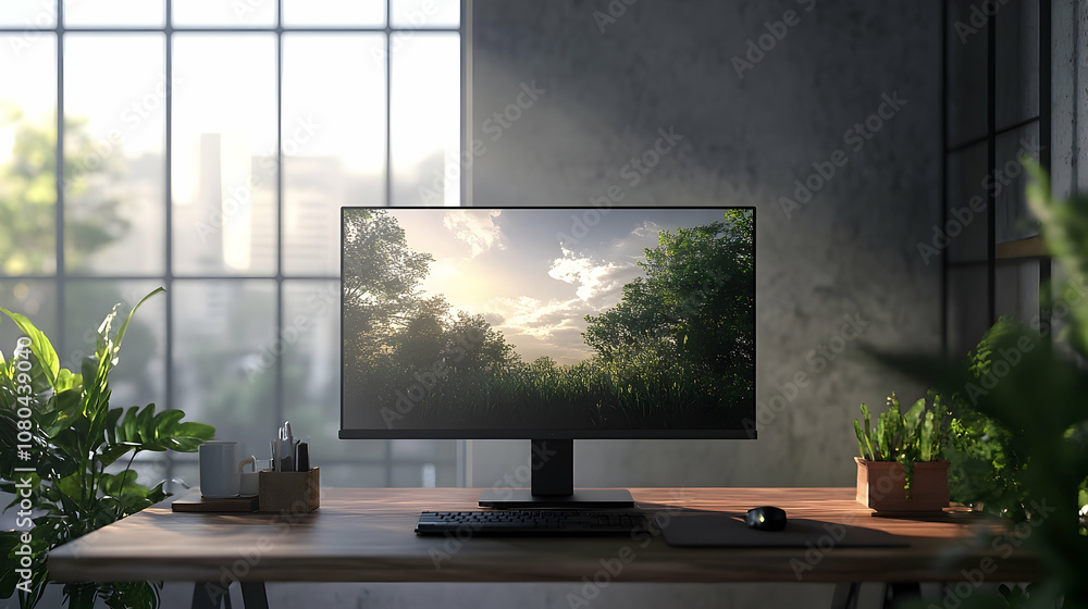 Aufkleber front view lcd monitor a?