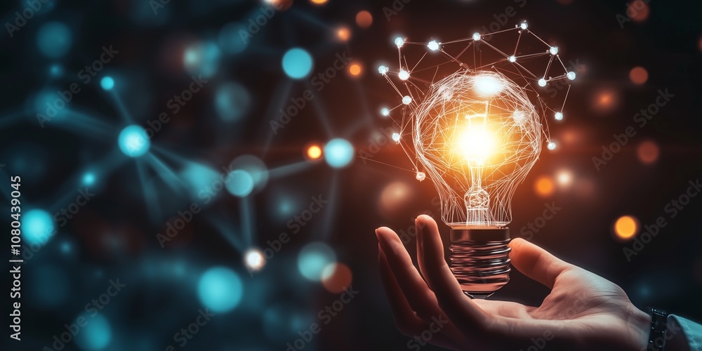 Poster illuminating ideas innovation in business and technology explores the intersection of cuttingedge ad