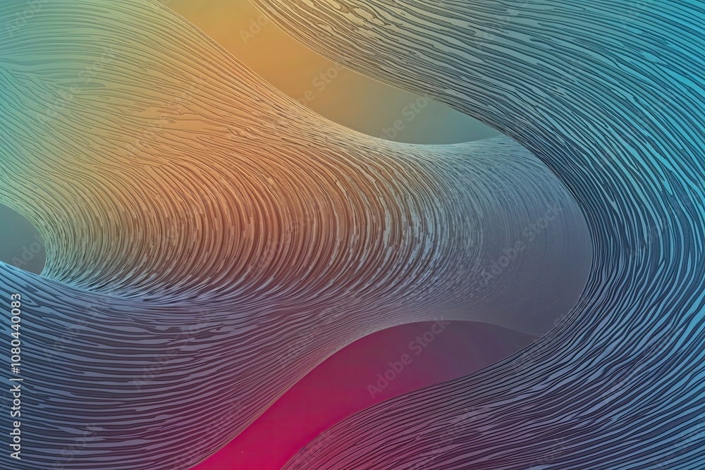 Poster modern retro wave texture gradient background for summer gallery design