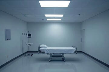 Clean and Empty Hospital Room Suitable for Medical Use