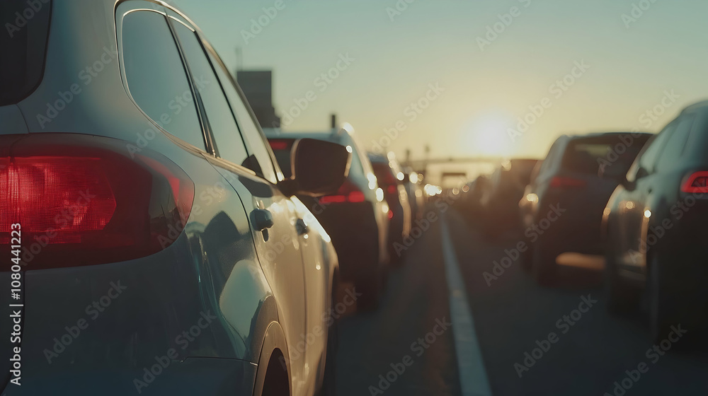 Poster highway traffic jam a?