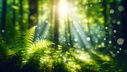 Fern leaves in the forest