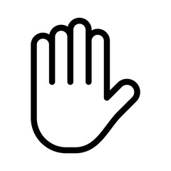 Obraz premium Hand icon linear logo mark in black and white