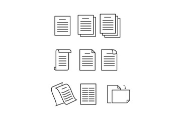 This is a black paper icon vector image suitable for application icon design, document editing, notepad, list, loopy, button, note, blank, clipboard, paper, business, etc.