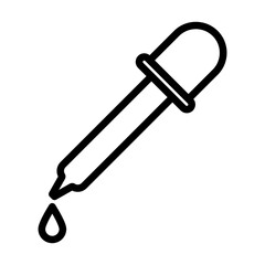 pipette icon linear logo mark in black and white