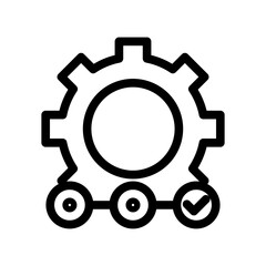Supply chain icon linear logo mark in black and white