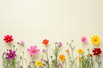 Delicate floral background with pastel tones and lush greenery, perfect for invitations, wedding designs, and nature-inspired branding