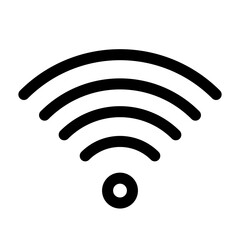 Wifi icon linear logo mark in black and white
