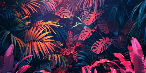 Conceptual image of vibrant jungle.