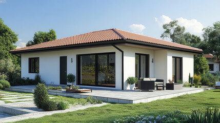 Modern Bungalow with Lawn