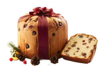 panettone holiday treat isolated on white background 