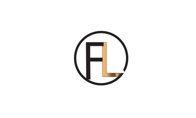 Obraz premium FP, PF , F , P Abstract Letters Logo Monogram