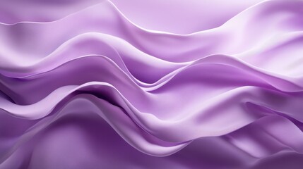 Obraz premium Gentle waves of lavender silk create an elegant visual flow, emphasizing smooth textures and a sense of calmness, perfect for serene and sophisticated designs.