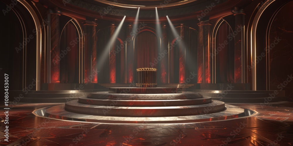 Poster interactive 3d representation allowing users to interact with an award podium in a virtual environme