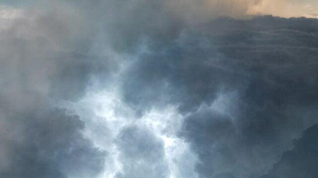 storm clouds rolling over on dark cloudy , nature backgroun