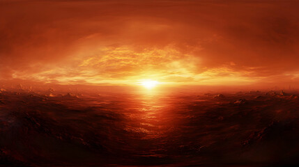 Fototapeta premium Sunset Sky Panorama a?