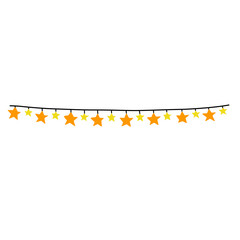 Festive flag garlands vector illustration