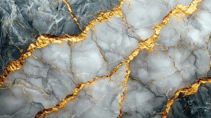 A close-up of a textured stone surface with white and gold veins.