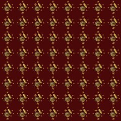 illustration of compass direction pattern with red background, wallpaper, fabric