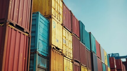 container ,container ship,import export and business logistic,By crane ,Trade Port , Shipping,cargomaritime 