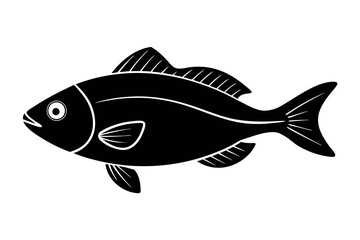 Snapper Fish Line Art Vector 