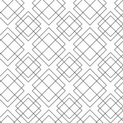 Abstract geometric pattern with crosses, stripes, lines. Seamless vector background. White and black ornament. Modern reticulated graphic design.