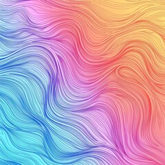 Obraz premium Dynamic abstract design featuring colorful flowing lines in a rainbow gradient, perfect for creative backgrounds and artistic projects.