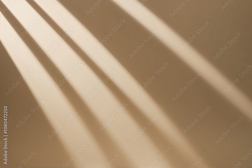 Poster minimalist abstract beige background with soft shadows and lighting for product showcase