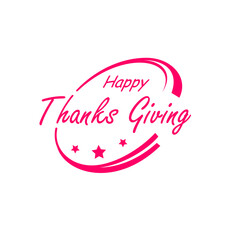 Obraz premium Happy thanksgiving day text 