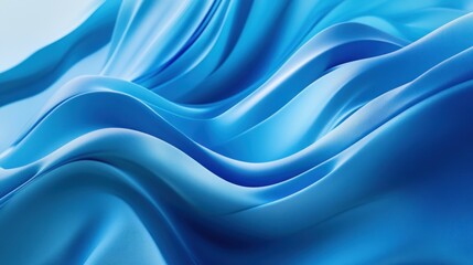 Fototapeta premium Abstract Blue Waves - Fluid and Smooth