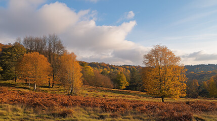 Autumn forest landscape