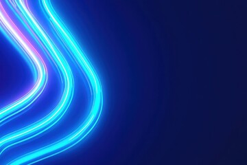 Vibrant Blue Neon Lights Background for Creative Projects