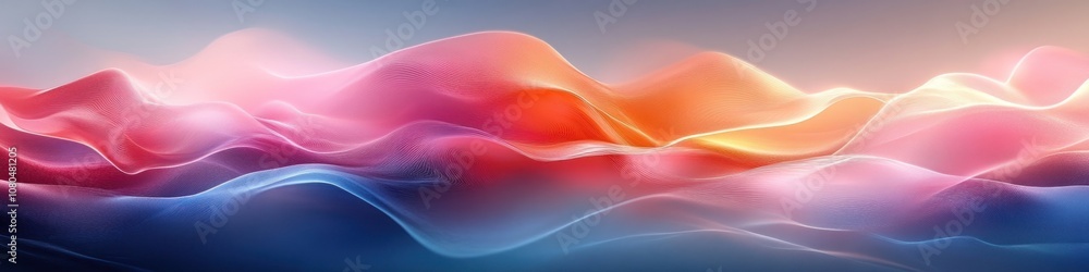 Poster abstract waves of color creating a dynamic, fluid visual effect.