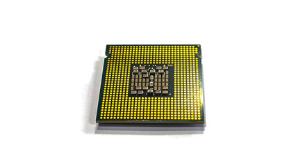 CPU on white background. For computer.