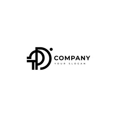 Modern Letter Dp logo vector design template