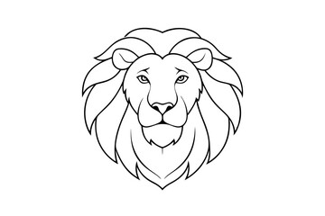 Stunning Lion Head Line Art Vector