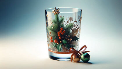 Christmas themed illustration against white background