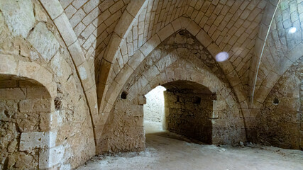 old stone arch in castle