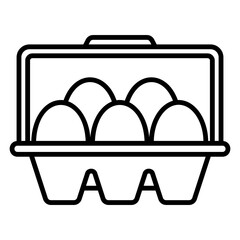 Illustration of Eggs Line Icon