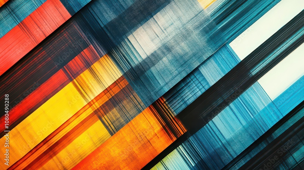 Aufkleber an abstract collection of colorful, overlapping lines forming a mesmerizing, intricate pattern, crea
