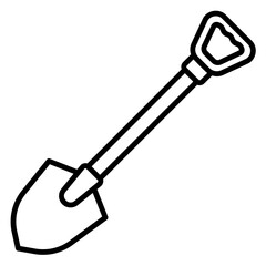 Illustration of Shovel Line Icon